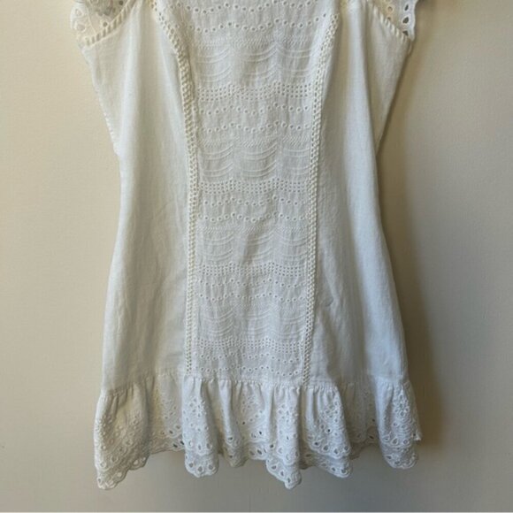 Finders Keepers Sundays Ivory Mini Linen Dress Size S - Picture 8 of 8